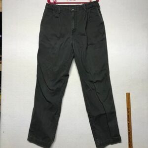 Carhartt B1320LV Pleated Front Work Chino Pants Mens 34x34 Dark Gray Charcoal